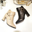 Women’s Pointed Ankle Boots with Metal Trim
