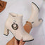Women’s Pointed Ankle Boots with Metal Trim