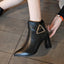 Women’s Pointed Ankle Boots with Metal Trim