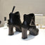 Women’s Pointed Ankle Boots with Metal Trim