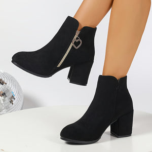 Women’s Pointed Block Heel Ankle Boots