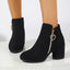 Women’s Pointed Block Heel Ankle Boots