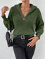 Women’s Ribbed Half Zip Jumper