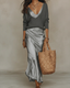 Women’s Satin Slip Dress and Knit Jumper Set