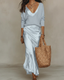 Women’s Satin Slip Dress and Knit Jumper Set