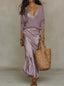 Women’s Satin Slip Dress and Knit Jumper Set