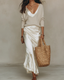 Women’s Satin Slip Dress and Knit Jumper Set