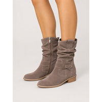 Women’s Slouchy Suede Buckle Boots
