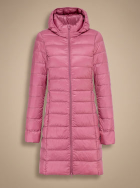 Women’s Ultralight Long Hooded Puffer Jacket