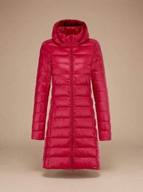 Women’s Ultralight Long Hooded Puffer Jacket